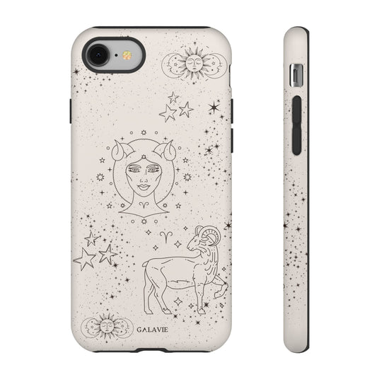 Aries Zodiac Phone Case – Cream