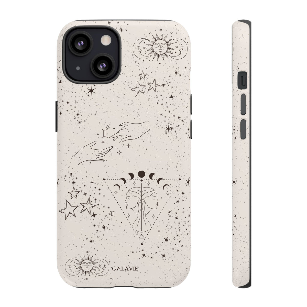 Gemini Zodiac Phone Case – Cream