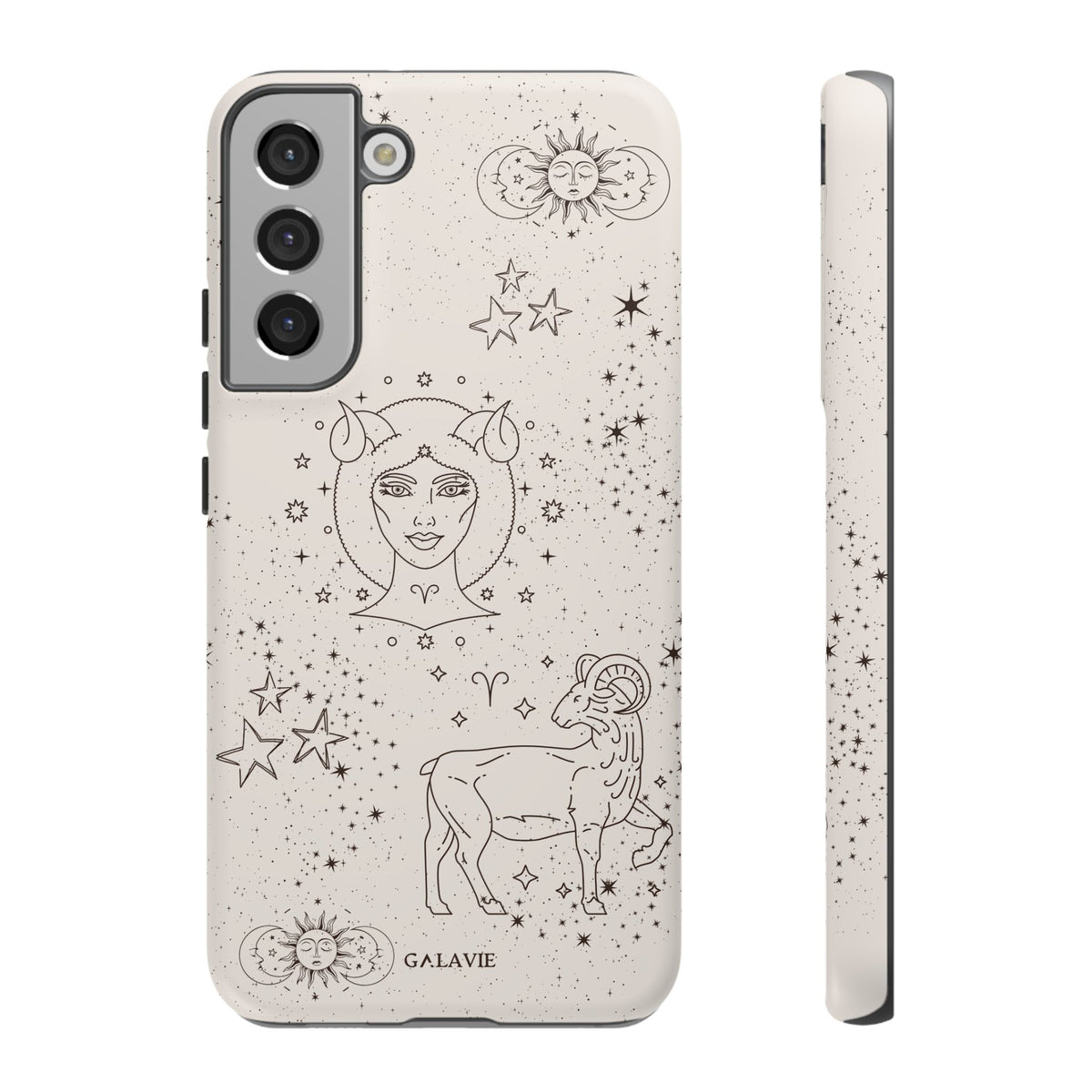 Aries Zodiac Phone Case – Cream
