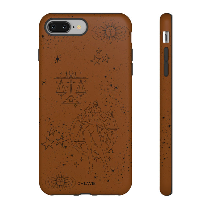 Libra Zodiac Phone Case – Cognac