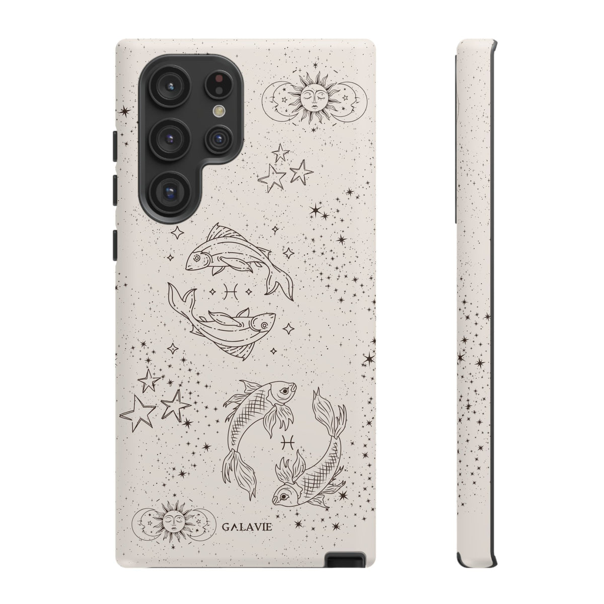 Pisces Zodiac Phone Case – Cream