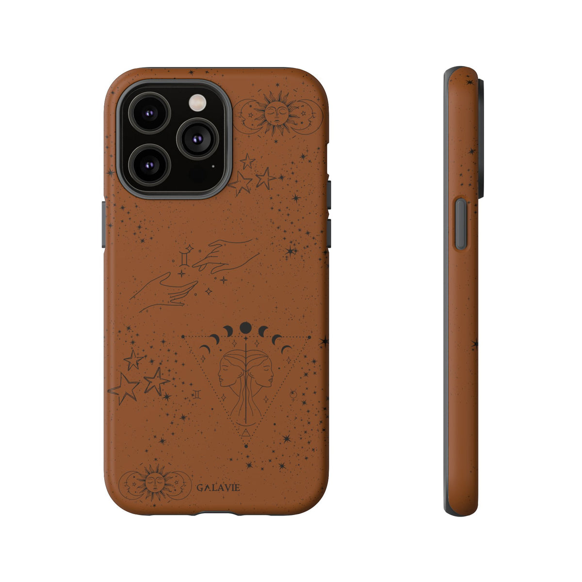 Gemini Zodiac Phone Case – Cognac