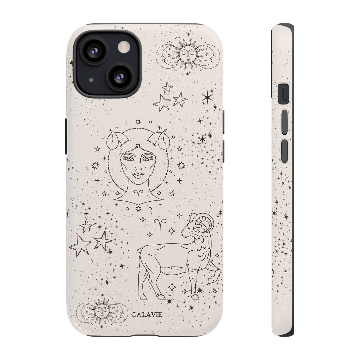 Aries Zodiac Phone Case – Cream