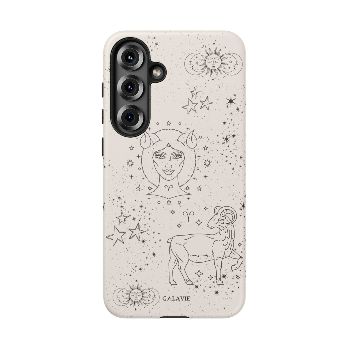 Aries Zodiac Phone Case – Cream