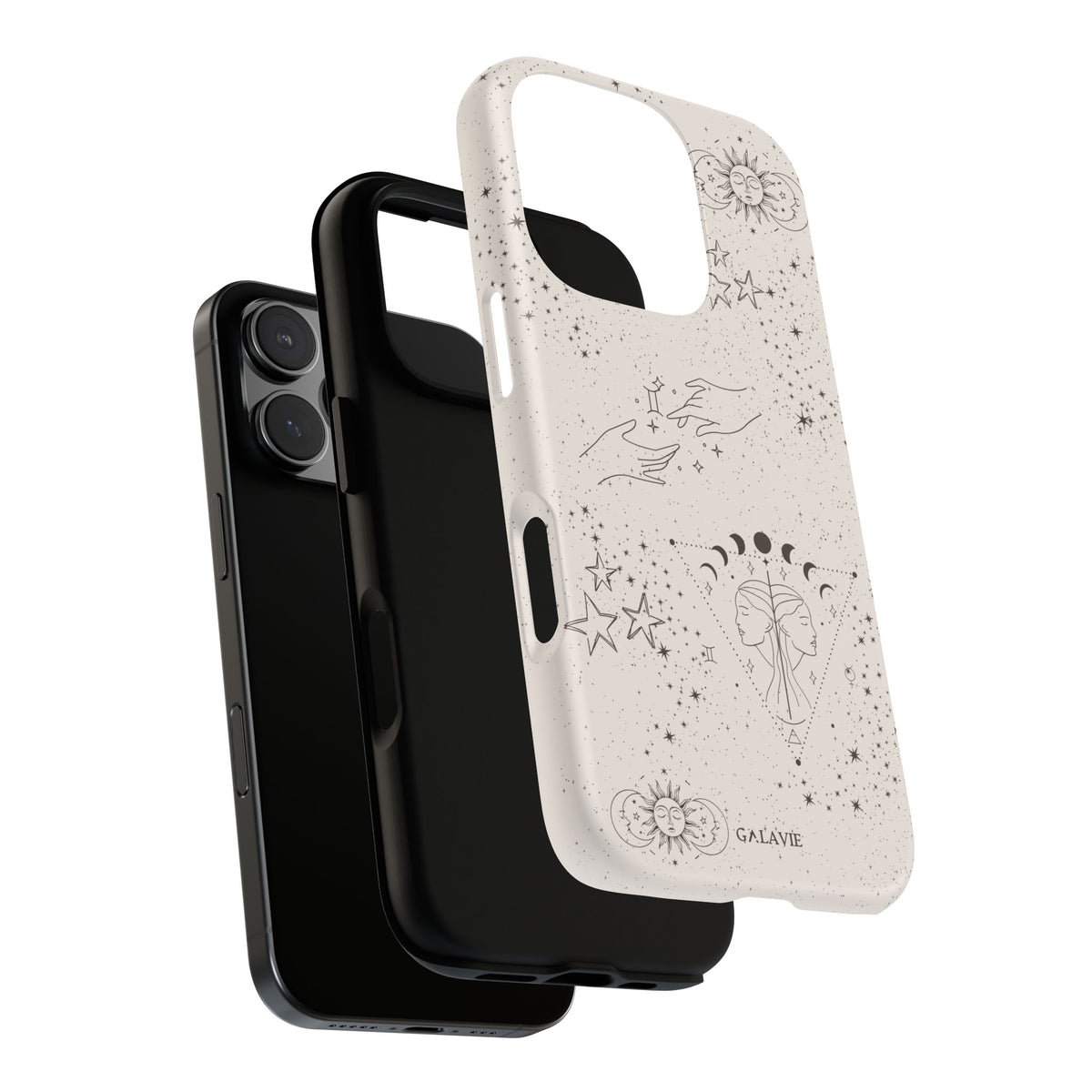 Gemini Zodiac Phone Case – Cream