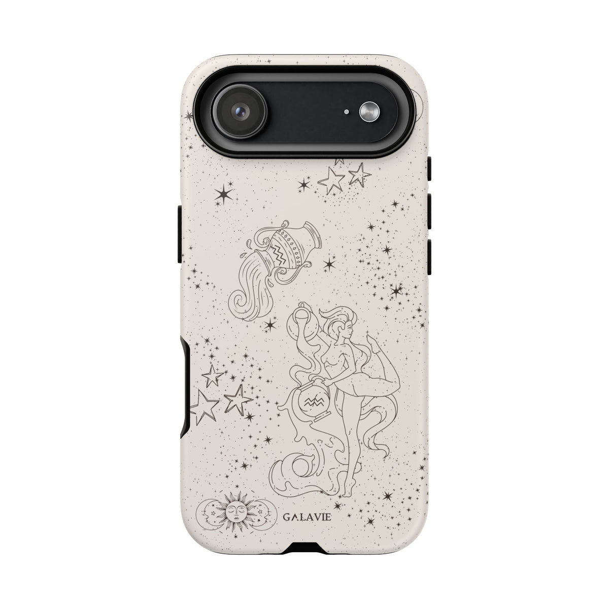 Aquarius Zodiac Phone Case – Cream