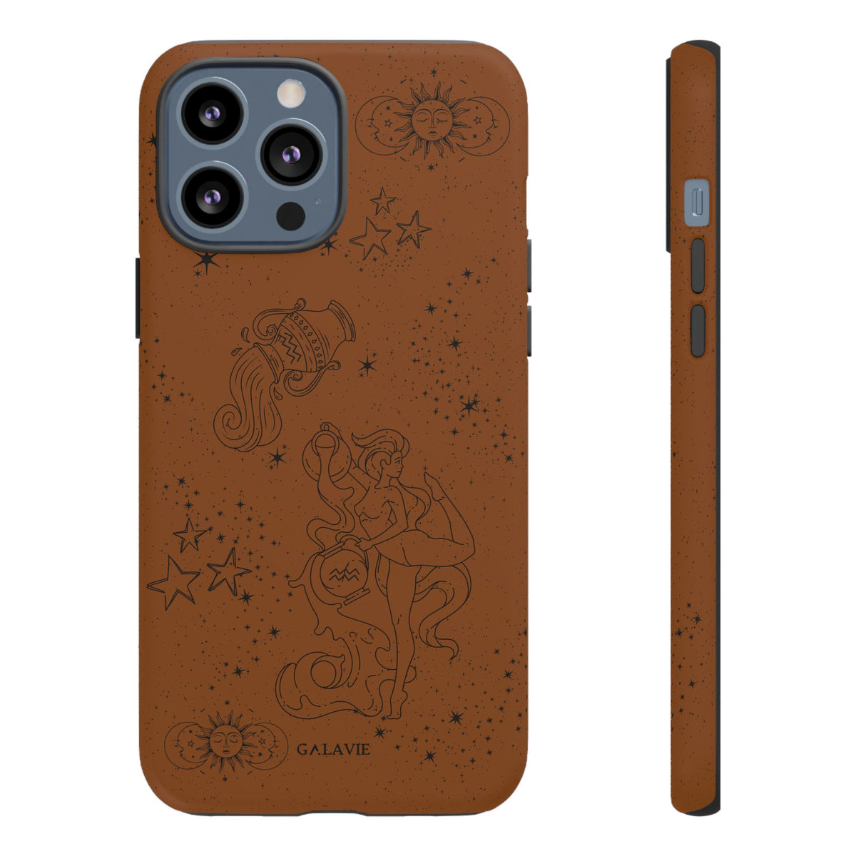 Aquarius Zodiac Phone Case – Cognac