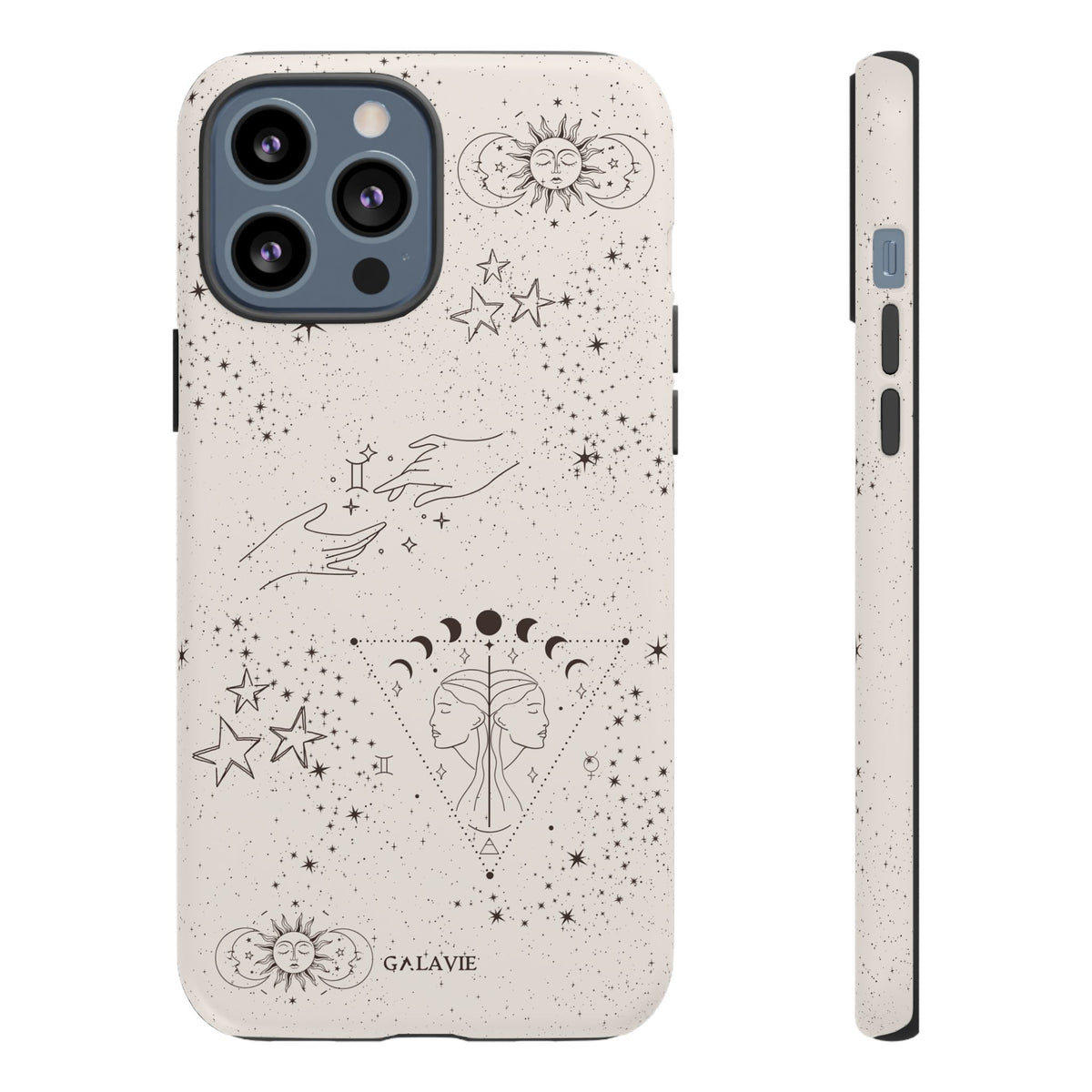 Gemini Zodiac Phone Case – Cream