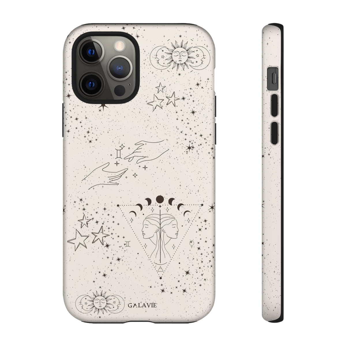Gemini Zodiac Phone Case – Cream