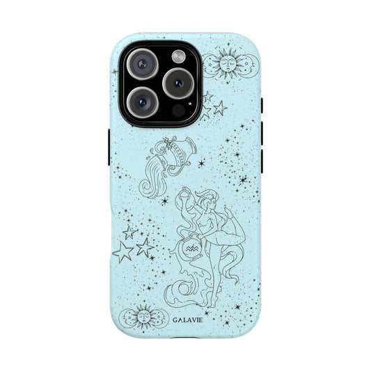 Zodiac Aquarius Phone Case - Astrological Celestial Matte Protective Case