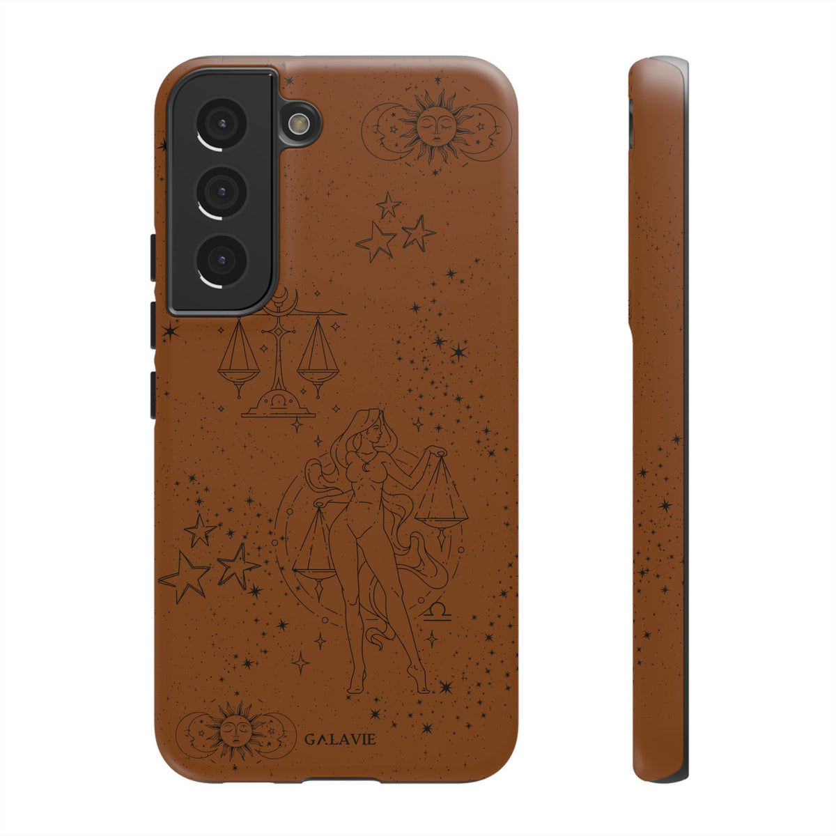 Libra Zodiac Phone Case – Cognac