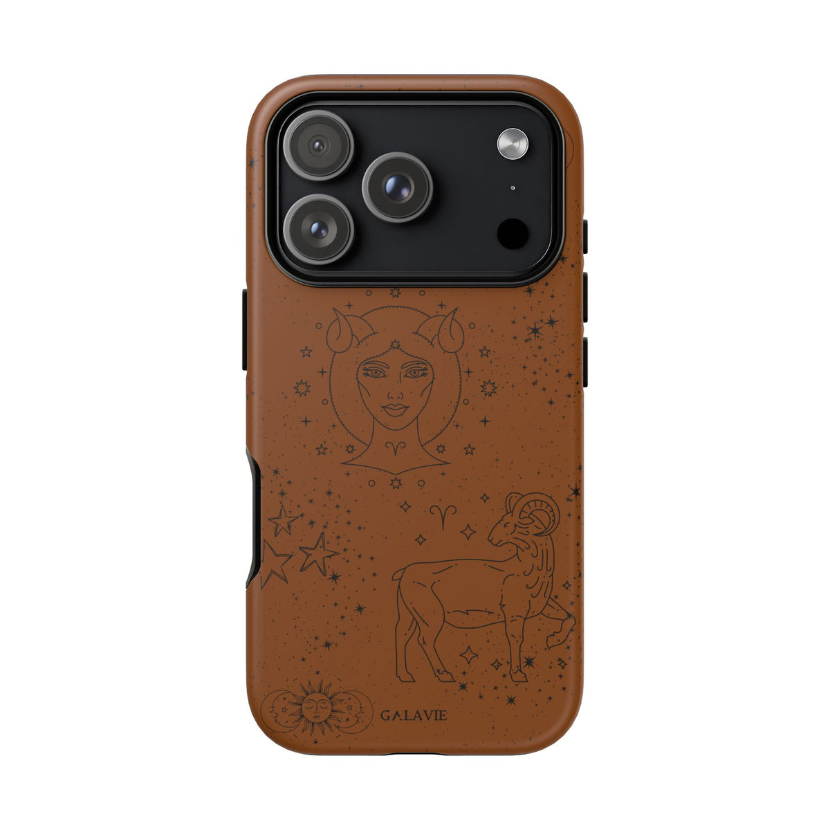 Aries Zodiac Phone Case – Cognac